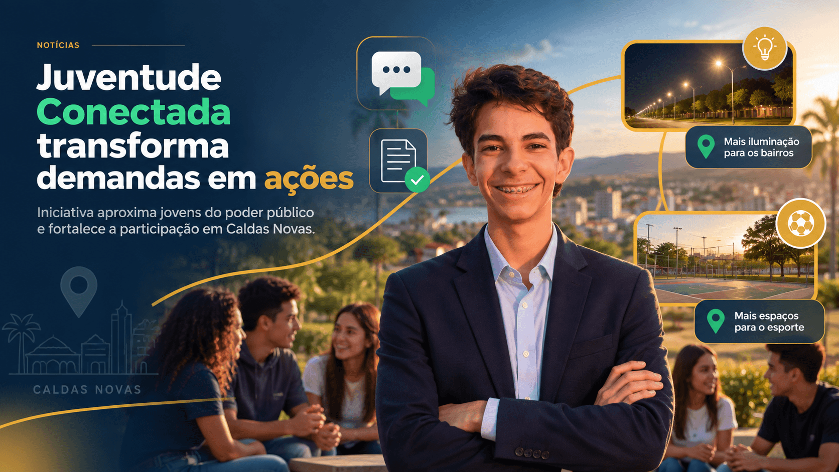 Juventude Conectada transforma demandas de jovens em ações por Caldas Novas